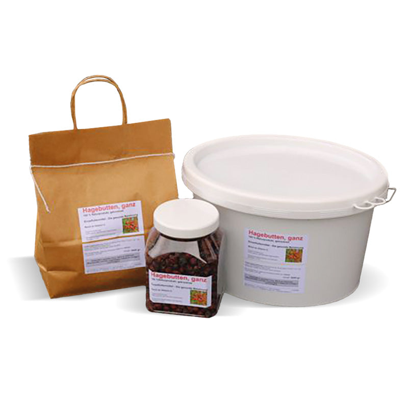 Hagebutten in verschiedenen Verpackungsgrössen für Pferde