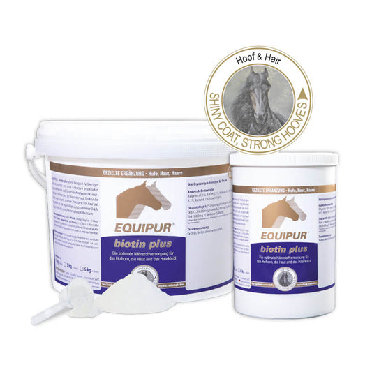 biotin plus von Equipur in verschiedenen Mengen als Pulver