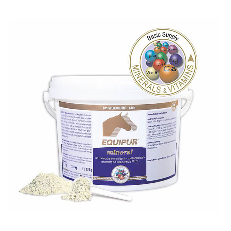 mineral von Equipur im weissen Eimer als Pulver