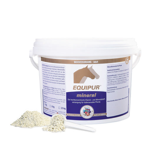 mineral von Equipur im weissen Eimer als Pulver