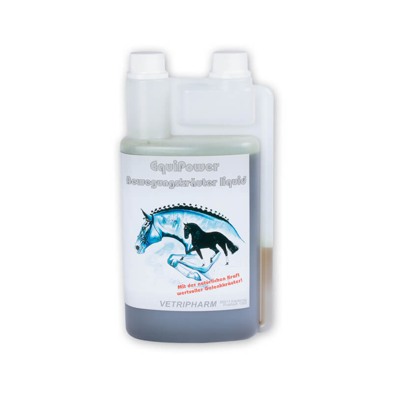 Equipower Bewegungskräuter liquid von Vetripharm in Dosierflasche