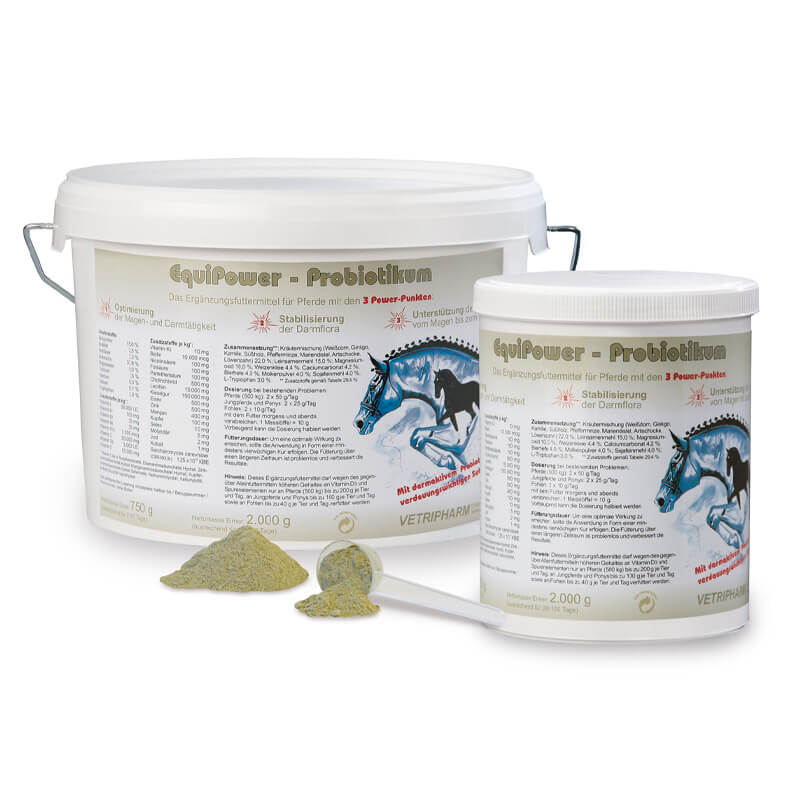 EquiPower Probiotikum von Vetripharm in verschiedenen Grössen als Pulver
