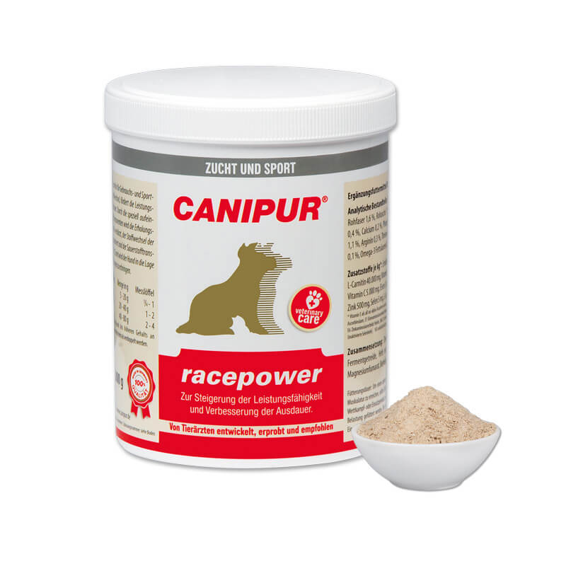 racepower von Canipur in weisser Dose als Pulver