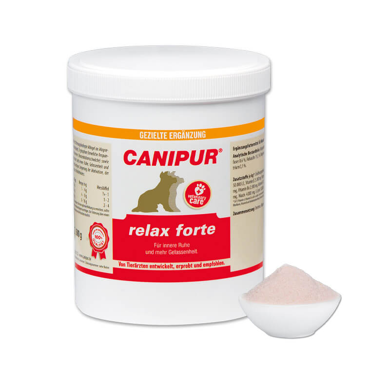 relax forte von Canipur in weisser Dose als Pulver