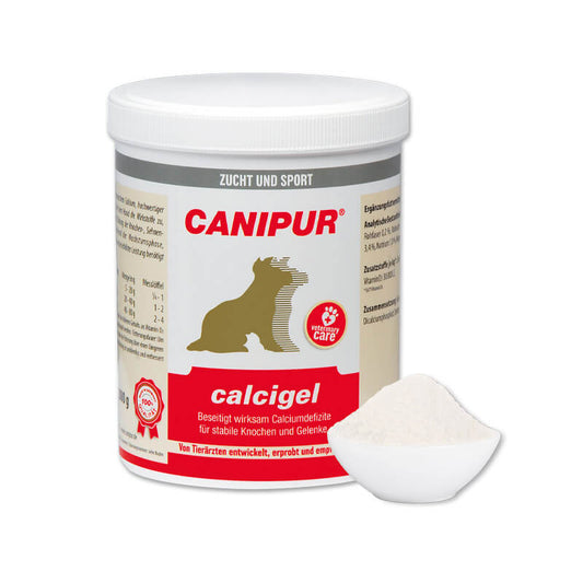 calcigel von Canipur in der Dose als Pulver