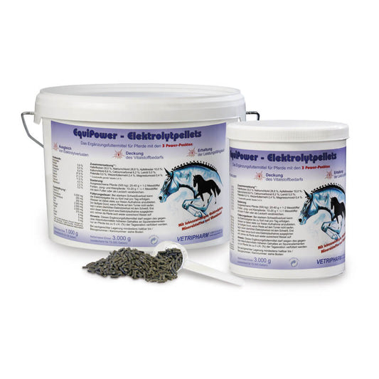 EquiPower Elektrolytpellets von Vetripharm in verschiedenen Grössen als Pellets
