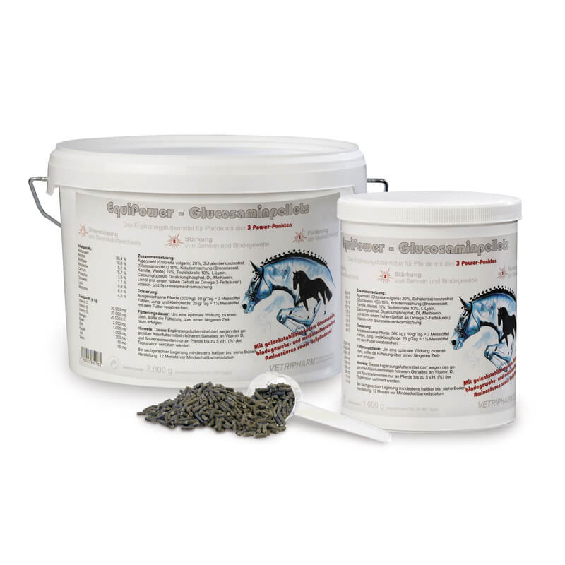 Equipower Glucosaminpellets von Vetripharm in verschiedenen Grössen als Pellets